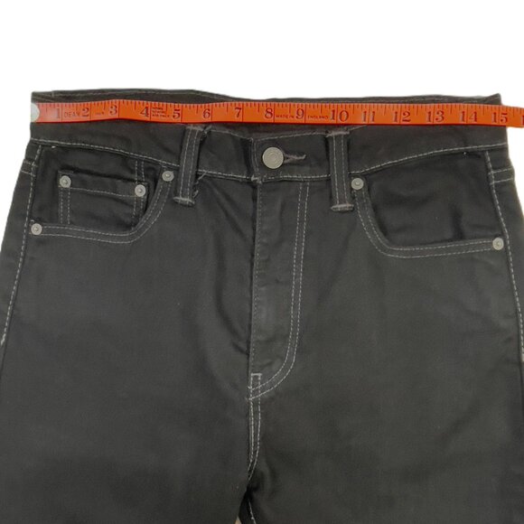 Levi's 522 Wedgie Style Black Capri Pedal Pusher Jeans Size 30 - Picture 4 of 14